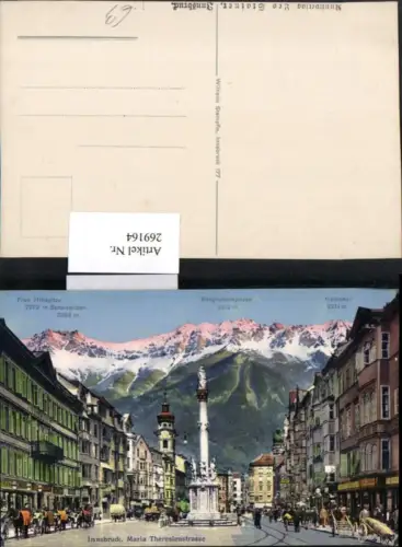 269164,Innsbruck Maria-Theresien-Straße Annasäule Straßenansicht Bergkulisse