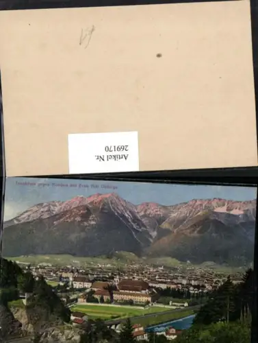 269170,Innsbruck Totale geg. Norden m. Frau Hitt Gebirge Bergkulisse