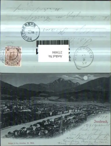 273484,Mond Litho AK Innsbruck Totale Bergkulisse pub Stengel u. Co 2318