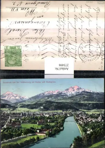 273498,Innsbruck Totale von d. Weiherburg m. Serles u. Nockspitze Bergkulisse