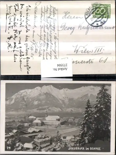 273504,Innsbruck Teilansicht Bergkulisse Winterbild