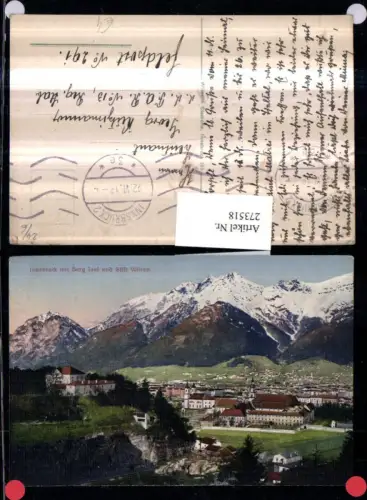 273518,Innsbruck Totale m. Berg Isel u. Stift Wilten Bergkulisse