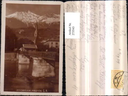 273543,Innsbruck Innsteg Brücke Kirche Bergkulisse