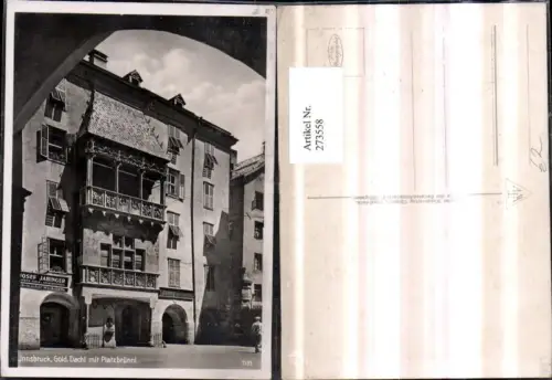 273558,Innsbruck Goldenes Dachl m. Platzbrünnl Josef Jabinger Uhrmacher-Werkstätte