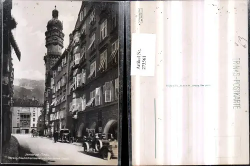 273561,Innsbruck Herzog Friedrichstraße Straßenansicht Stadtturm u. Goldenes Dachl pub Trinks e Co