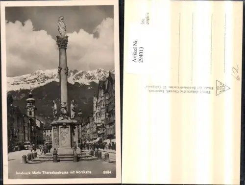 294013,Innsbruck Maria Theresienstraße Annasäule m. Nordkette Bergkulisse