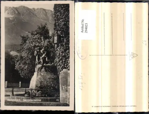 294023,Innsbruck Speckbacherdenkmal Denkmal Bergkulisse