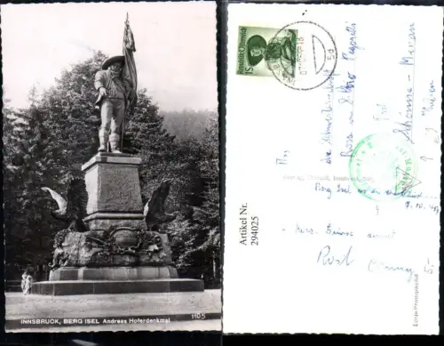 294025,Innsbruck Berg Isel Andreas Hofer-Denkmal