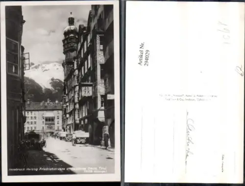 294029,Innsbruck Herzog Friedrichstraße u. Goldenes Dachl Straßenansicht