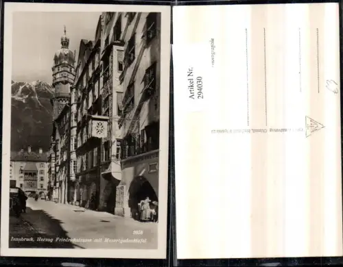 294030,Innsbruck Herzog Friedrichstraße m. Mozartgedenktafel Goldenes Dachl