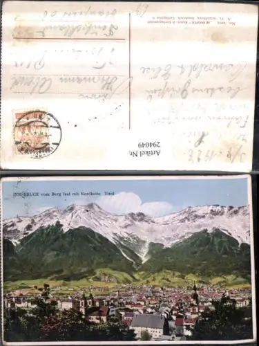 294049,Innsbruck Totale vom Berg Isel m. Nordkette Bergkulisse