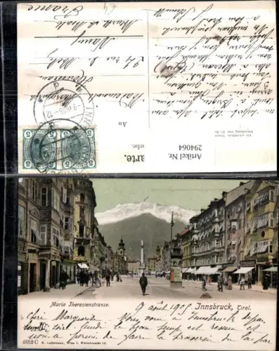 294064,Innsbruck Maria Theresienstraße Straßenansicht Litfaßsäule Geschäfte