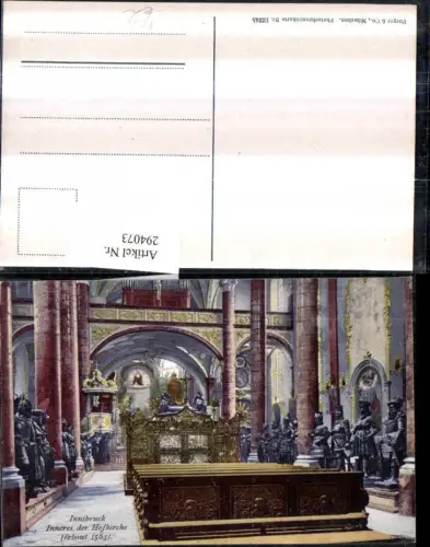 294073,Innsbruck Innenansicht der Hofkirche Statuen Orgel pub Purger e Co 12245
