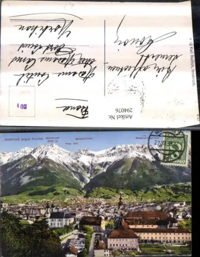 294076,Innsbruck Totale geg. Norden Bergkulisse