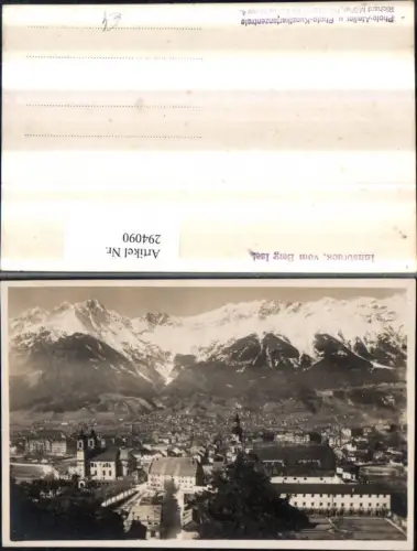 294090,Innsbruck Totale vom Berg Isel Bergkulisse