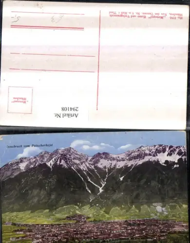 294108,Innsbruck Totale vom Patscherkofel Bergkulisse