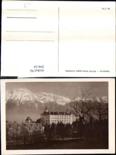 294110,Innsbruck Schloss Amras Ambras geg. Nordkette Bergkulisse