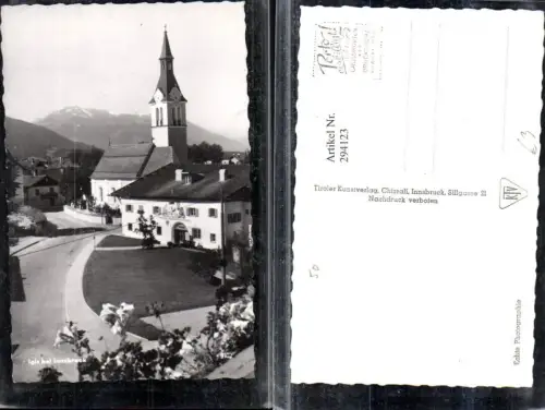 294123,Innsbruck Igls Kirche Bergkulisse