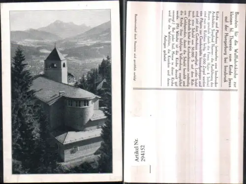 294152,Innsbruck Hungerburg Wallfahrtskirche zur hl. Theresia
