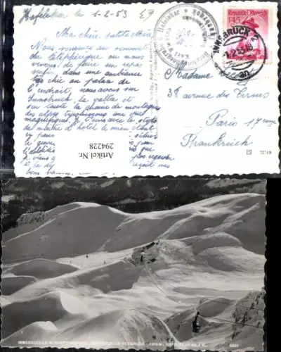 294228,Innsbruck Nordkettenbahn Bergstation Seegrube Hafelekar Seilbahn Winterbild