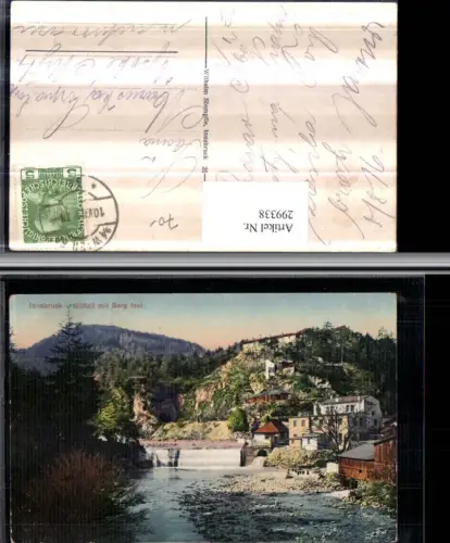 299338,Innsbruck Sillfall Wasserfall m. Berg Isel