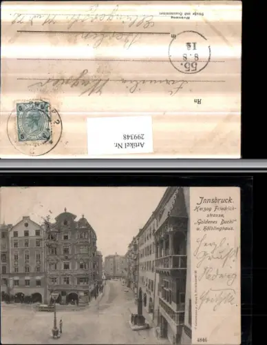 299348,Innsbruck Herzog Friedrichstraße Straßenansicht m. Goldenen Dachl u. Hölblinghaus