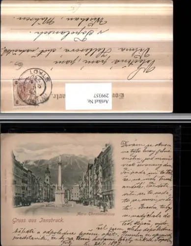 299357,Gruß aus Innsbruck Maria Theresienstraße Annasäule Geschäfte pub Stengel e Co 2320
