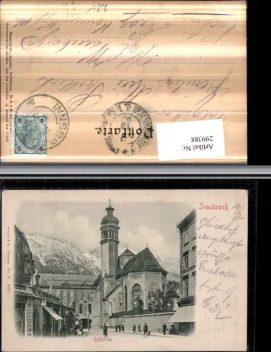 299388,Reliefkarte Innsbruck Hofkirche Kirche Bergkulisse pub Stengel e Co 3907
