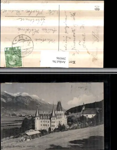 299396,Innsbruck Schloss Mentelberg Kirche Bergkulisse