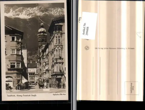 299408,Innsbruck Herzog-Friedrich-Straße Straßenansicht Goldenes Dachl Turm