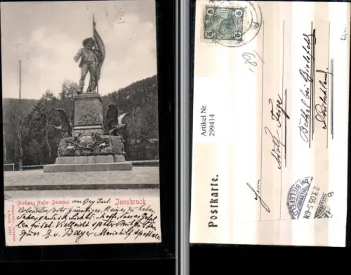 299414,Innsbruck Andreas Hofer-Denkmal pub Stengel e Co 2341