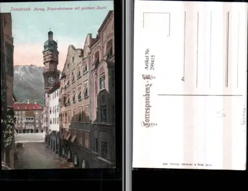 299415,Innsbruck Herzog Friedrichstraße m. Goldenen Dachl Stadtturm