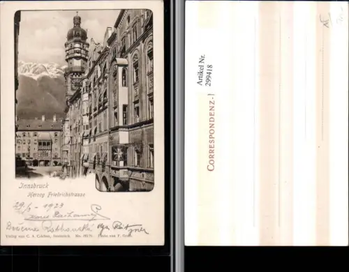 299418,Innsbruck Herzog Friedrichstraße Stadtturm Goldenes Dachl