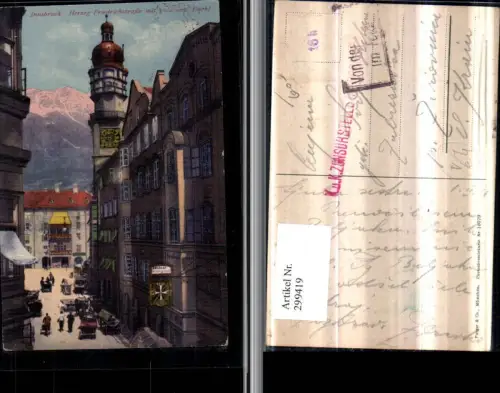 299419,Innsbruck Herzog Friedrichstraße Goldenen Dachl Gasthof weißen Kreuz pub Purger e Co 10779