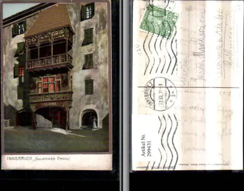 299431,Präge Künstler Litho Zeno Diemer Goldverzierung Innsbruck Goldenes Dachl pub Ottmar Zieher