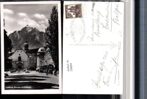 330094,Innsbruck Rennweg m. Hofkirche Bergkulisse