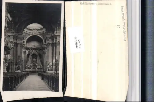 330107,Foto AK Innsbruck Pfarrkirche Kirche Innenansicht