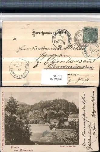 330136,Gruß aus Sillfall Wasserfall u. Berg Isel b. Innsbruck pub Carl Otto Hayd 5178