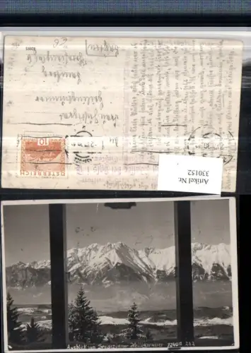 330152,Innsbruck Igls Ausblick vom Speisezimmer Heiligwasser Bergkulisse