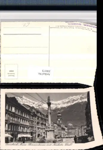 330173,Innsbruck Maria Theresienstraße m. Nordkette Annasäule Bergkulisse