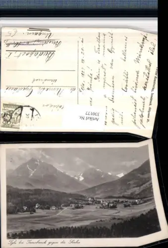 330177,Innsbruck Igls Totale geg. Serles Bergkulisse