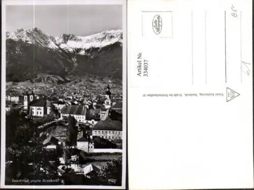 334037,Innsbruck Totale geg. Nordkette Bergkulisse