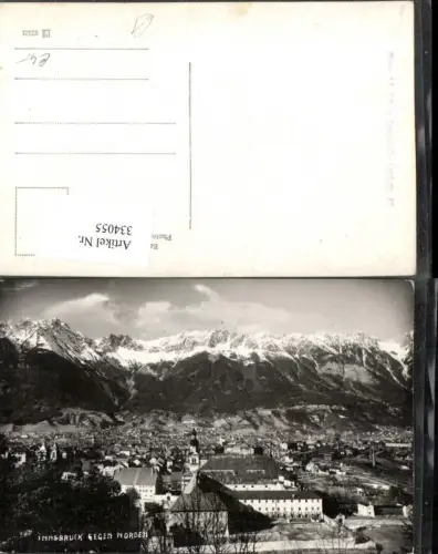 334055,Innsbruck Totale geg. Norden Bergkulisse