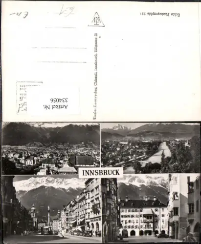 334056,Innsbruck Totale Maria Theresienstraße Goldenes Dachl Mehrbildkarte