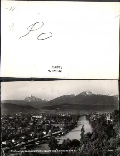 334058,Innsbruck Totale geg. Süden m. Serles u. Nockspitze Bergkulisse