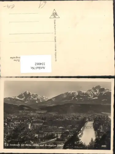 334062,Innsbruck Totale m. Serles u. Nockspitze Bergkulisse