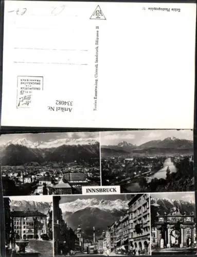 334082,Innsbruck Totale Goldenes Dachl Maria Theresienstraße Triumphpforte Mehrbildkarte