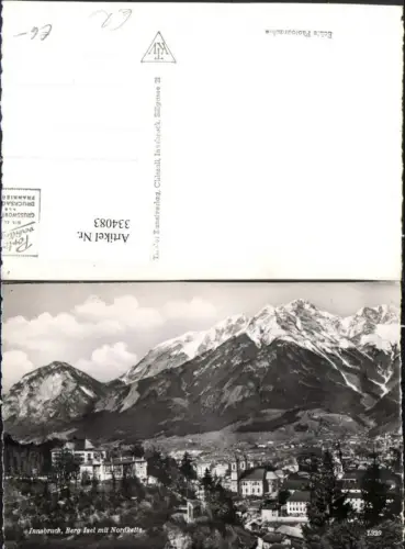 334083,Innsbruck Teilansicht Berg Isel m. Nordkette Bergkulisse