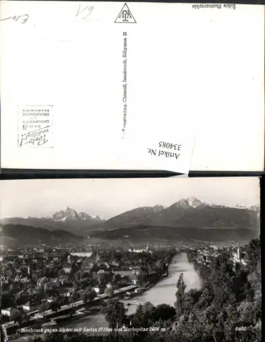 334085,Innsbruck Totale geg. Süden m. Serles u. Nockspitze Bergkulisse
