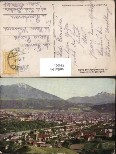 334091,Innsbruck Totale geg. Süden m. Patscherkofel u. Serles Bergkulisse